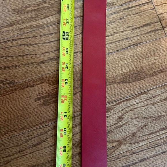 New Vintage Falari Red Leather Belt W Buckle - Picture 9 of 11